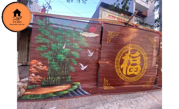 Rèm trúc vẽ tranh theo yêu cầu