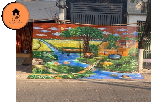 Rèm trúc vẽ tranh theo yêu cầu