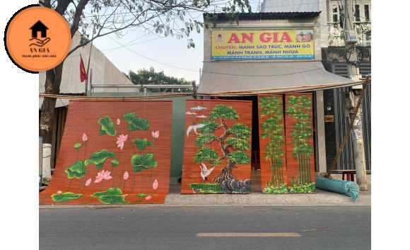 Rèm trúc vẽ tranh theo yêu cầu