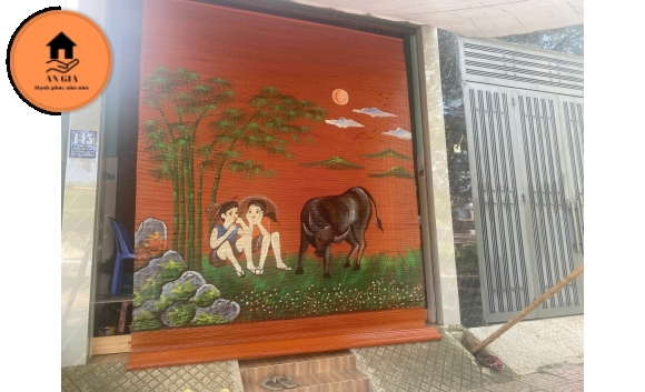 Rèm trúc vẽ tranh theo yêu cầu