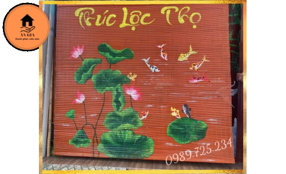 Rèm trúc vẽ tranh theo yêu cầu