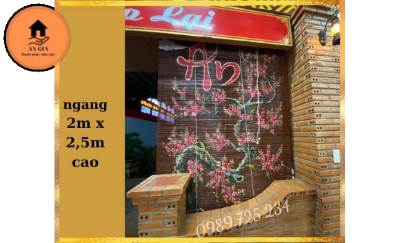 Rèm trúc vẽ tranh theo yêu cầu